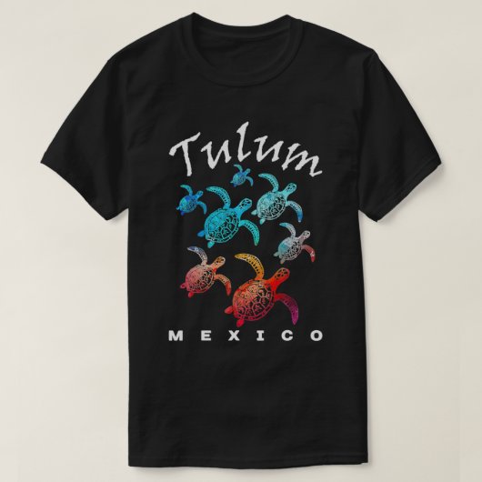 Tulum Mexico Zee Turtles Beach T-shirt (Design voorkant)