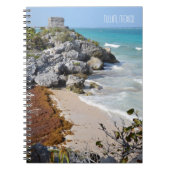 Tulum Ocean Uitzicht in Mexico Travel Souvenir Notitieboek (Voorkant)