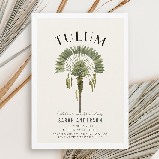 Tulum Palm Tree Bachelorette Weekend Route Kaart