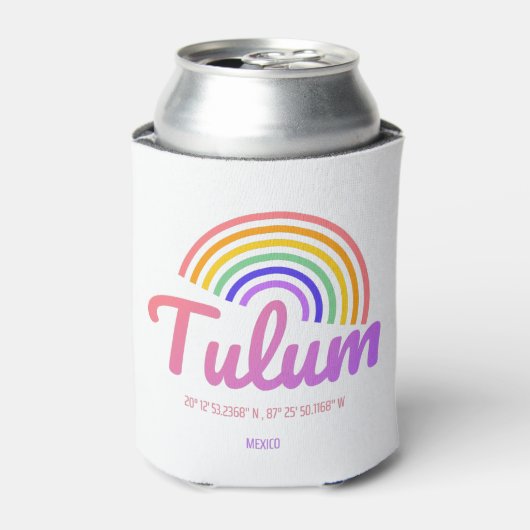 Tulum - Regenboog Blikjeskoeler (Blikje Voorkant)