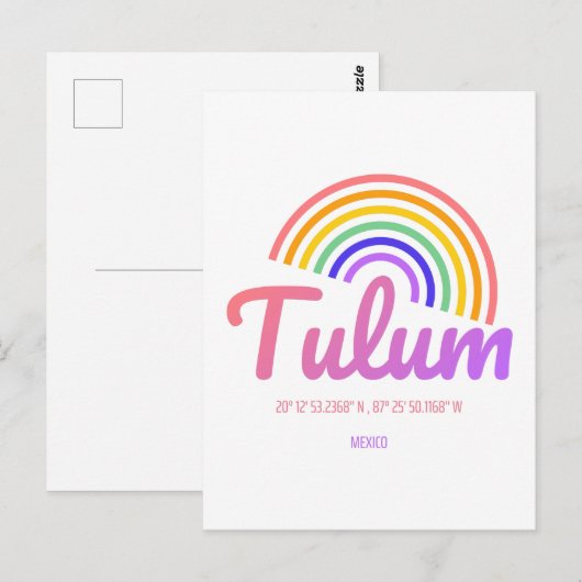 Tulum - Regenboog Mexico Briefkaart (Voorkant / Achterkant)