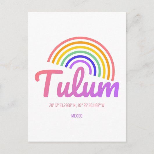 Tulum - Regenboog Mexico Briefkaart (Voorkant)