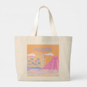 Tulum, Reiskunst, Preppy Grote Tote Bag (Achterkant)