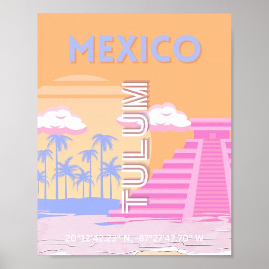 Tulum, Reiskunst, Preppy Poster (Voorkant)