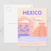 Tulum, Reiskunst, Retro Kunst Feestdagenkaart (Voorkant / Achterkant)