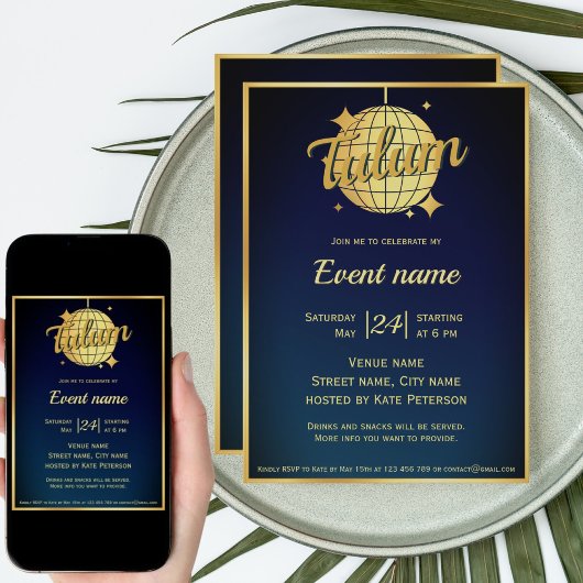 Tulum thema feest uitnodiging