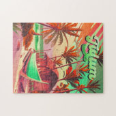 Tulum Yucatán Mexico Beach Waterverf Zonsondergang Legpuzzel (Horizontaal)