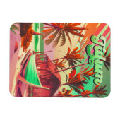 Tulum Yucatán Mexico Beach Waterverf Zonsondergang Magneet (Horizontaal)