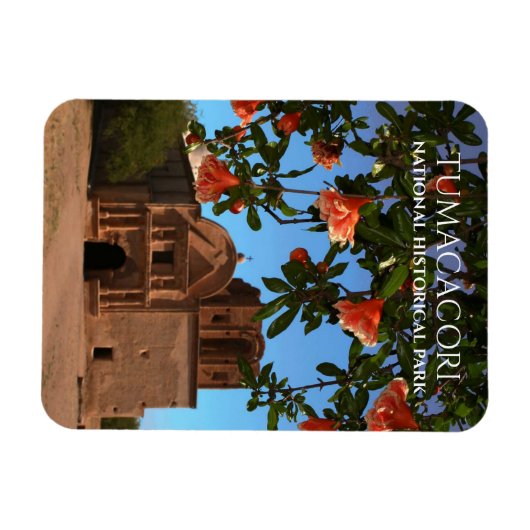 Tumacacori Mission Church, Bloesems van granaatapp Magneet (Horizontaal)