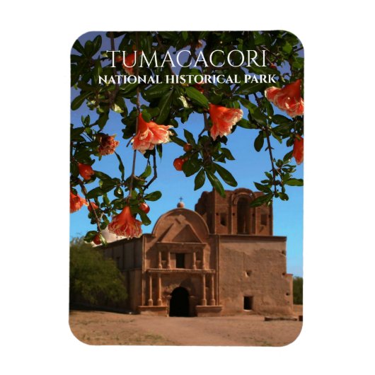 Tumacacori Mission Church, Bloesems van granaatapp Magneet (Verticaal)