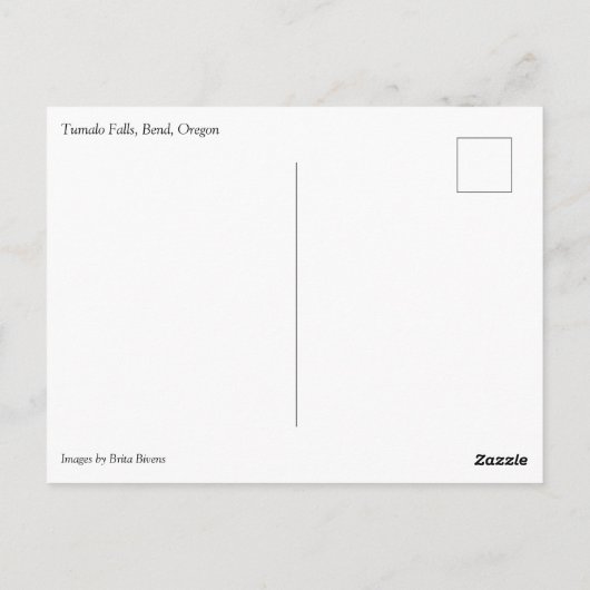 Tumalo-Herfsten, OF Briefkaart (Achterkant)