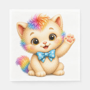Tumble de Kitten Regenboog Feestservetten Servet
