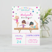 Tumble, Jump & Play Bday Invitation (Staand voorkant)