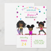 Tumble, Jump & Play Diverse Bday Uitnodiging (Voorkant / Achterkant)