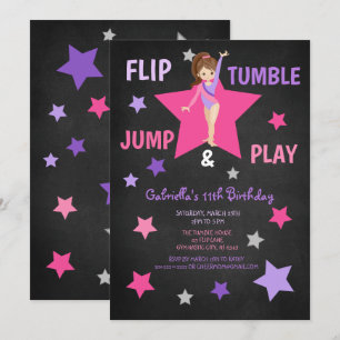 Tumble, Jump & Play Gymnastics Birthday Kaart