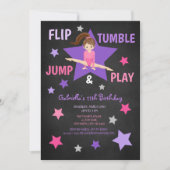 Tumble, Jump & Play Gymnastics Birthday Kaart (Voorkant)