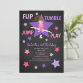 Tumble, Jump & Play Gymnastics Birthday Kaart (Staand voorkant)