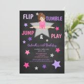 Tumble, Jump & Play Gymnastics Birthday Kaart (Staand voorkant)