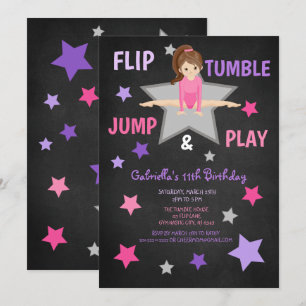 Tumble, Jump & Play Gymnastics Birthday Kaart