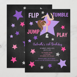 Tumble, Jump & Play Gymnastics Birthday Kaart
