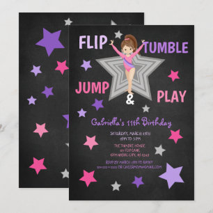 Tumble, Jump & Play Gymnastics Birthday Kaart