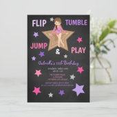 Tumble, Jump & Play Gymnastics Birthday Kaart (Staand voorkant)
