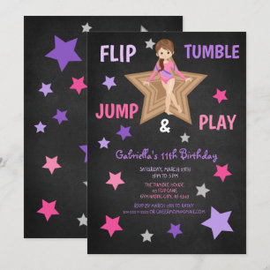 Tumble, Jump & Play Gymnastics Birthday Kaart