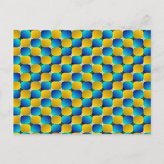 Tumbler #3 Optical Illusion Warping Blue/Yellow Briefkaart