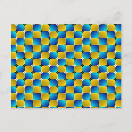 Tumbler #3 Optical Illusion Warping Blue/Yellow Briefkaart (Voorkant)