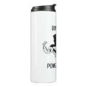 Tumbler: Bezig lichaam/krachtig lichaam Thermosbeker (Gedraaid links)