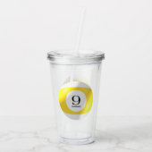 Tumbler - Billiards - 9 bar Acryl Drinkbeker (Achterkant)
