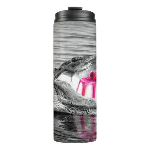 Tumbler Black & White Alligator & Cheesecake Thermosbeker