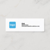 Tumbler Care Instructies Logo toevoegen Mini Visitekaartje (Achterkant)