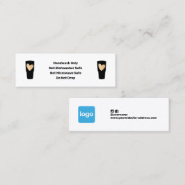 Tumbler Care Instructies Logo toevoegen Mini Visitekaartje