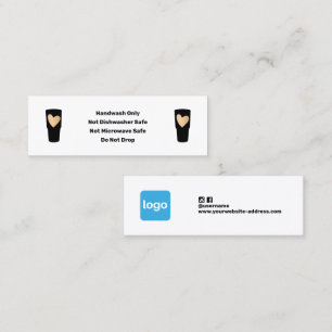 Tumbler Care Instructies Logo toevoegen Mini Visitekaartje