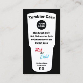 Tumbler Care Instructies Logo toevoegen Visitekaartje