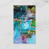 Tumbler care logo ombre marbel textuur zwart visitekaartje (Achterkant)