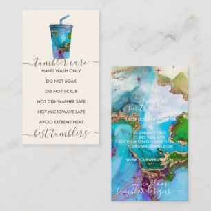 Tumbler Care Vinyl Mok Kunstinstructies Visitekaartje