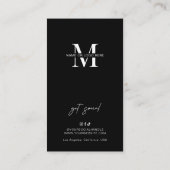 Tumbler Cup Care Instructions Minimalist Logo Visitekaartje (Achterkant)