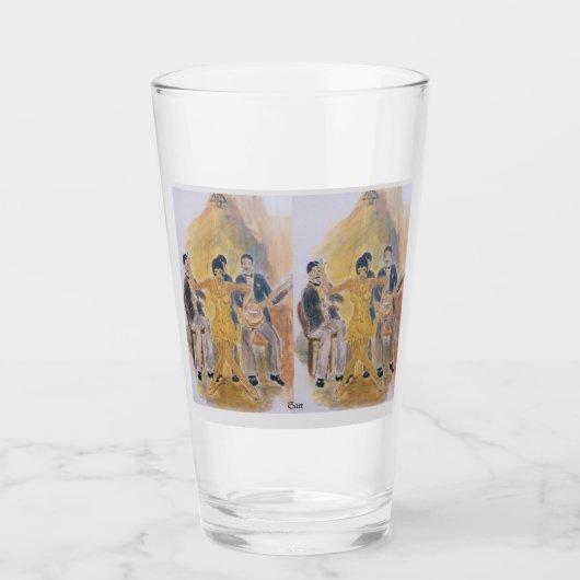 Tumbler Glass Cup: Roaring Twenties (Voorkant)