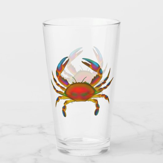 Tumbler Glass, rode oceaankrab (Achterkant)