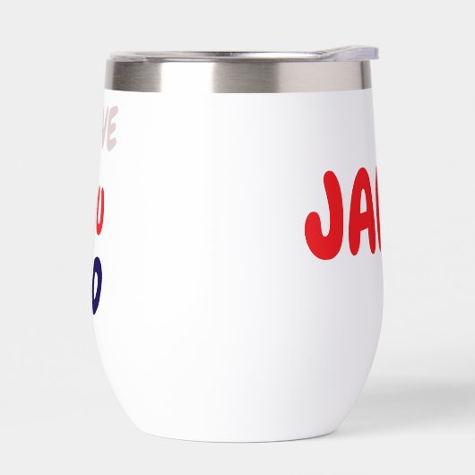 Tumbler Glass with Custom I Love you Dad (Links)