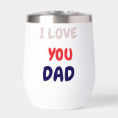 Tumbler Glass with Custom I Love you Dad (Voorkant)