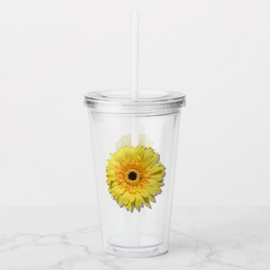 Tumbler - Lemorange Lollipop Daisy Acryl Drinkbeker (Voorkant)