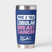 Tumbler — Lobulair Borstkankerbewustzijnstour  Geïsoleerde Drinkbeker (Voorkant)