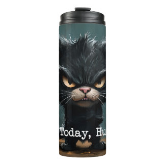 Tumbler met grappig kat ontwerp thermosbeker