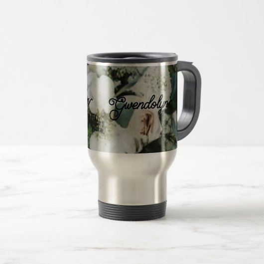 Tumbler met handvat, deksel en stro, roestvrij reisbeker