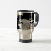 Tumbler met handvat, deksel en stro, roestvrij reisbeker (Voorkant rechts)