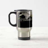 Tumbler met handvat, deksel en stro, roestvrij reisbeker (Links)