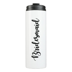 Tumbler met scriptlettertype voor bruidsmeisje dri thermosbeker